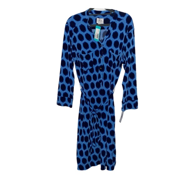 Donna Morgan Women's Long Sleeve Collared Matte Jersey Dress - Picture 4 of 10